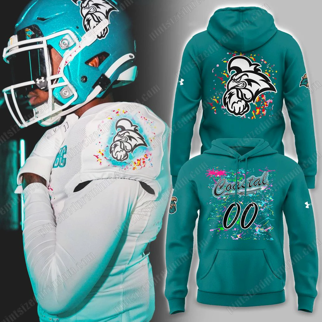Coastal Carolina Worn Airbrush Hoodie Coastal Carolina Worn Airbrush Hoodie
