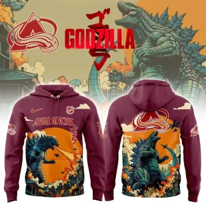 Colorado Avalanche x Godzilla Limited 2025 Hoodie Colorado Avalanche x Godzilla Limited 2025 Hoodie