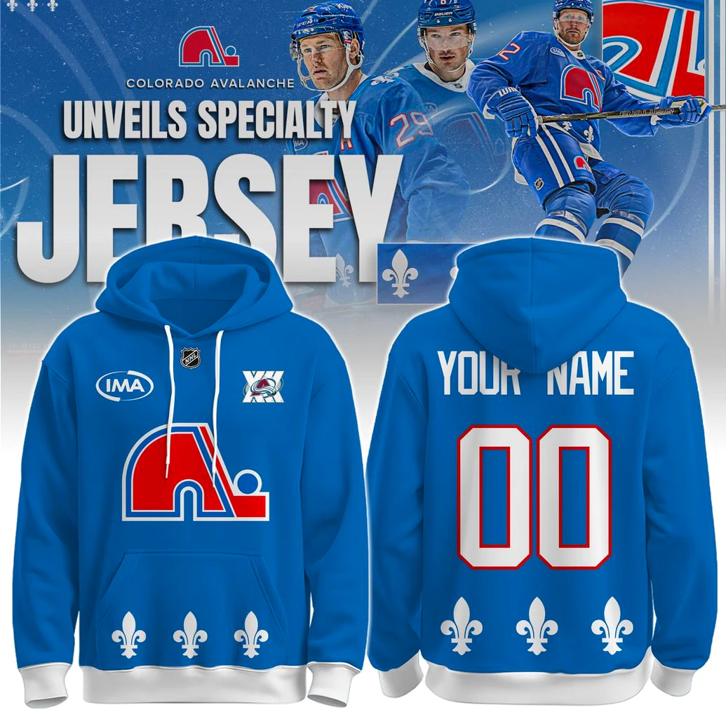 Colorado Avalanche x Nordiques Heritage Ice 2025 Unveils Specialty Hoodie