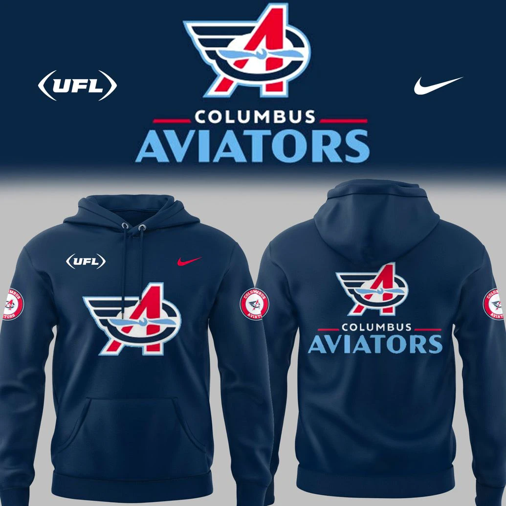 Columbus Aviators Football Blue Limited Hoodie Columbus Aviators Football Blue Limited Hoodie