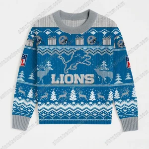 Detroit Lions Merry Christmas 2025 Premium Ugly Sweater & Short