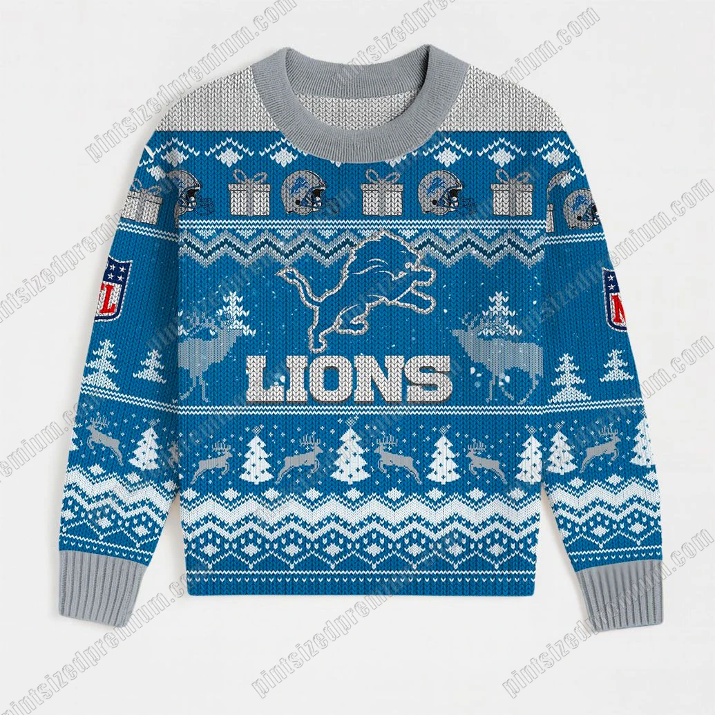 Detroit Lions Merry Christmas 2025 Premium Ugly Sweater & Short Detroit Lions Merry Christmas 2025 Premium Ugly Sweater & Short