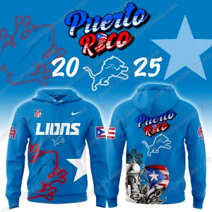 Detroit Lions Puerto Rico Heritage 2025 Limited Hoodie Detroit Lions Puerto Rico Heritage 2025 Limited Hoodie