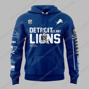 Detroit Lions x Jolly Rogers US Navy Hoodie