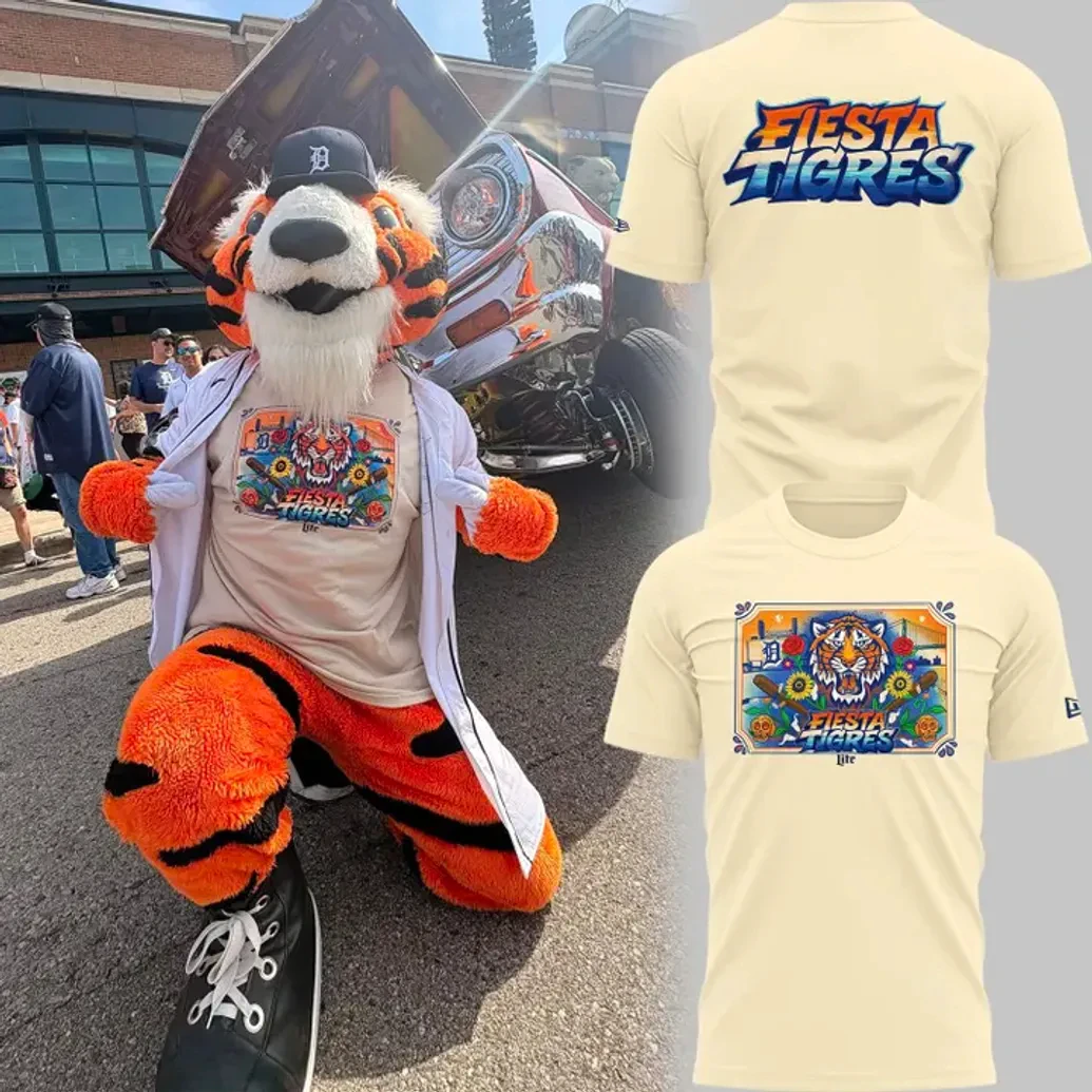Detroit Tigers 20th Anniversary Fiesta Tigers T-Shirt Detroit Tigers 20th Anniversary Fiesta Tigers T-Shirt