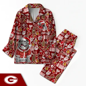 Georgia Bulldogs Premium Christmas Pajamas Set