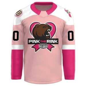 Hershey Bears Pink The Rink Breast Cancer 2025 Jersey