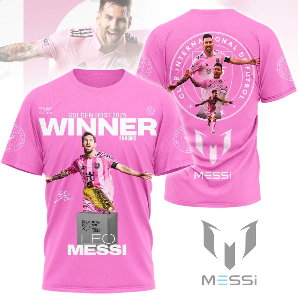 Leo Messi 2025 Golden Boot Winner T-Shirt Leo Messi 2025 Golden Boot Winner T-Shirt