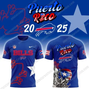 Limited Buffalo Bills Puerto Rico Heritage 2025 T-Shirt Limited Buffalo Bills Puerto Rico Heritage 2025 T-Shirt