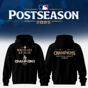 Los Angeles Dodgers 2025 NL Champions Black Hoodie