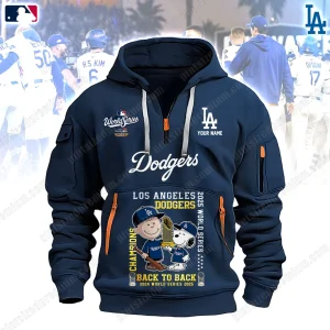 Los Angeles Dodgers Back To Back 2025 World Series 2025 Zip Hoodie