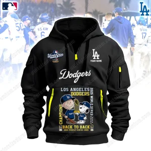 Los Angeles Dodgers Back To Back 2025 World Series 2025 Zip Hoodie