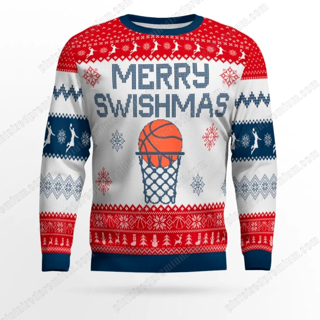 Merry Swishmas Ugly 2025 Christmas Sweater Merry Swishmas Ugly 2025 Christmas Sweater