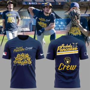 Milwaukee Brewers Pocket Pancake Crew Combo Shirt Milwaukee Brewers Pocket Pancake Crew Combo Shirt
