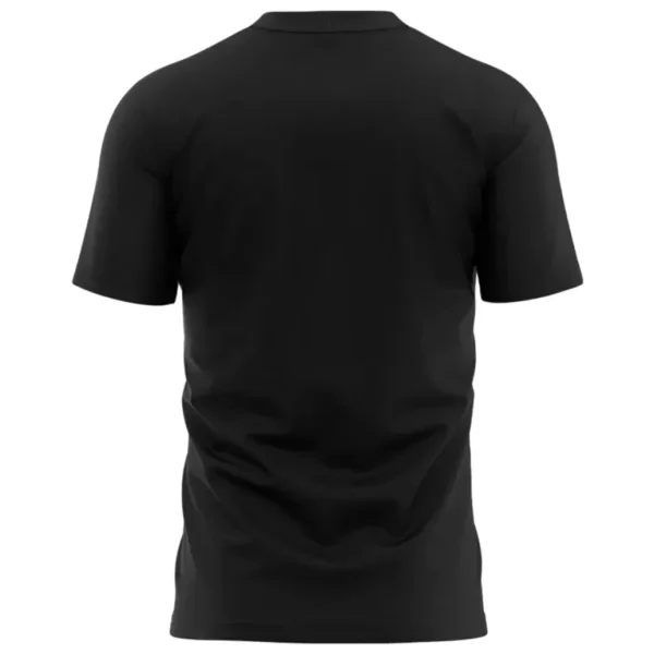 The back of the Nashville Soccer Champions t-shirt, which is solid black with no graphic or text.