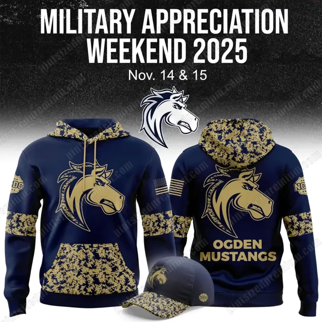 Ogden Mustangs Military Night 2025 Limited Hoodie Ogden Mustangs Military Night 2025 Limited Hoodie