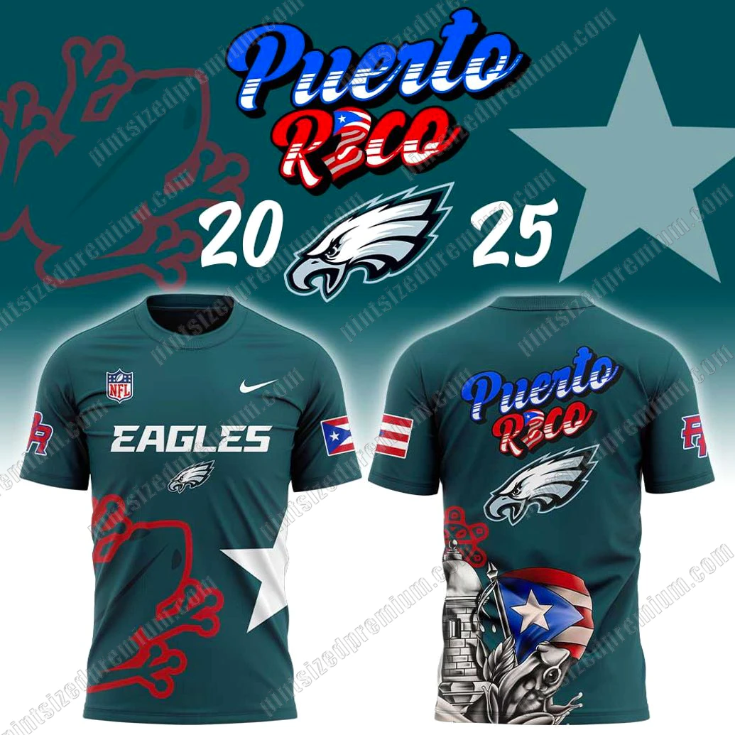 Philadelphia Eagles Rico Heritage 2025 3D T-Shirt Philadelphia Eagles Rico Heritage 2025 3D T-Shirt