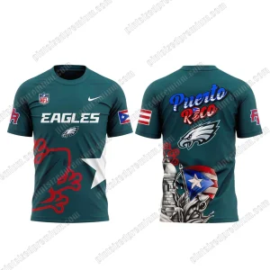 Philadelphia Eagles Rico Heritage 2025 3D T-Shirt