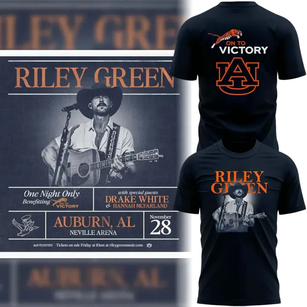 Riley Green Benefitting On To Victory T-Shirt Riley Green Benefitting On To Victory T-Shirt