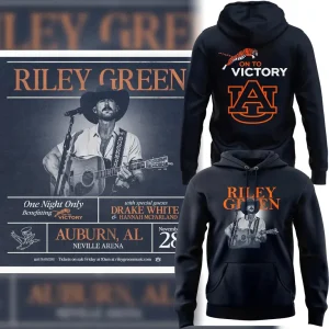 Riley Green On To Victory Auburn Tigers Hoodie Riley Green On To Victory Auburn Tigers Hoodie
