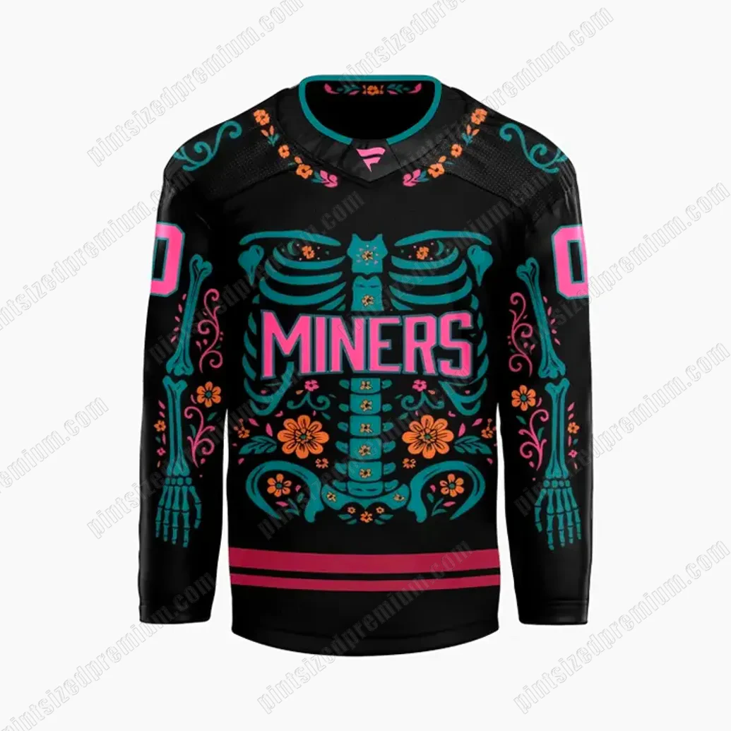 Rock Springs Miners Día de Muertos 2025 Special Hockey Jersey Rock Springs Miners Día de Muertos 2025 Special Hockey Jersey