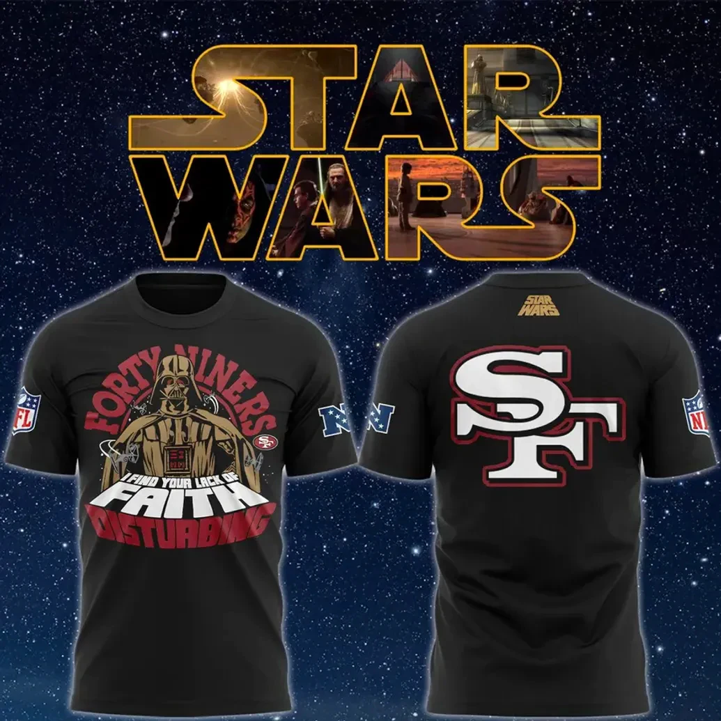 San Francisco 49ers 2025 Star Wars T-shirt San Francisco 49ers 2025 Star Wars T-shirt