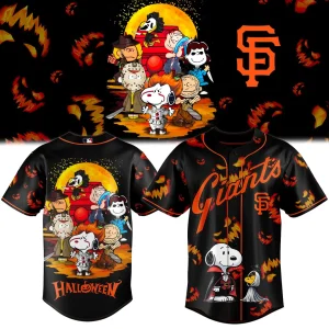San Francisco Giants x Snoopy Halloween Baseball Jersey