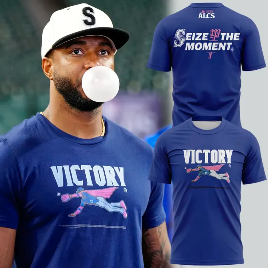Seattle Mariners Victory 2025 Eize The Moment T-Shirt Seattle Mariners Victory 2025 Eize The Moment T-Shirt