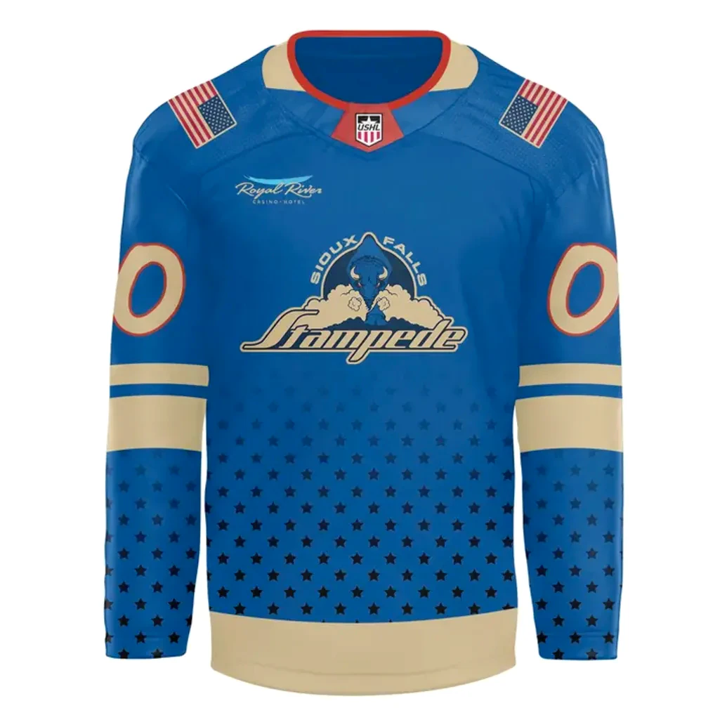 Sioux Falls Stampede Military Night 2025 Hockey Jersey 2 Sioux Falls Stampede Military Night 2025 Hockey Jersey