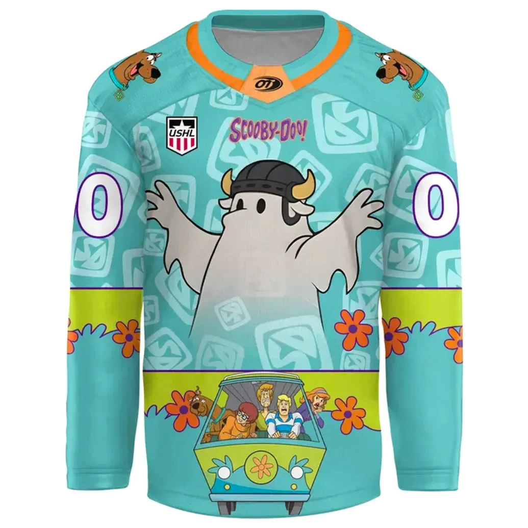 Sioux Falls Stampede Slooby Doo 2025 Hockey Jersey 2 Sioux Falls Stampede Slooby-Doo 2025 Hockey Jersey