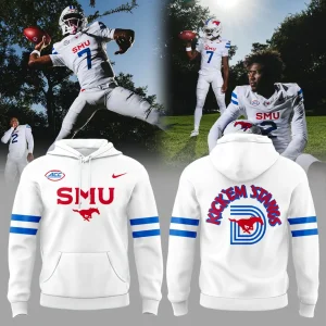 SMU Mustangs Football White Uniform Hoodie