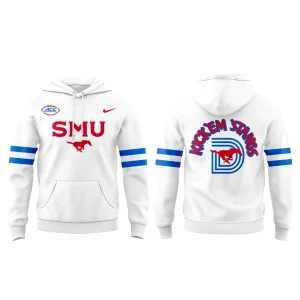 SMU Mustangs Football White Uniform Hoodie