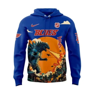St Louis Blues x Godzilla Limited 2025 Limited Edition Hoodie