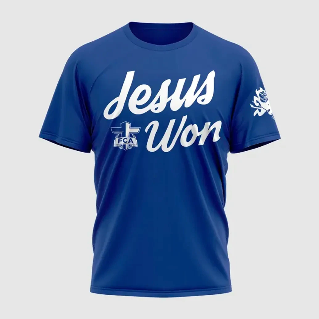 Sun Devil Football Jesus Won Navy T-Shirt Sun Devil Football Jesus Won Navy T-Shirt