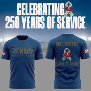 Buccaneers Celebrating 250 Years Of Service Tee Buccaneers Celebrating 250 Years Of Service Tee