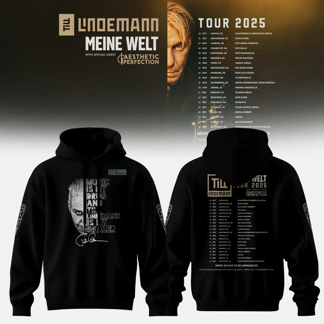Till Lindemann Meine Welt Tour 2025 Limited Hoodie Till Lindemann Meine Welt Tour 2025 Limited Hoodie