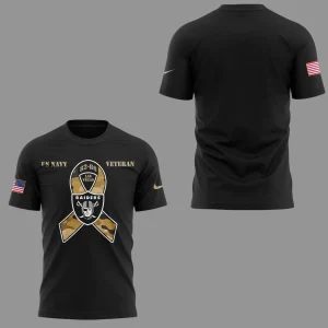 US Navy Las Vegas Raiders Veteran T-Shirt
