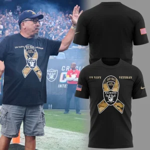 US Navy Las Vegas Raiders Veteran T-Shirt