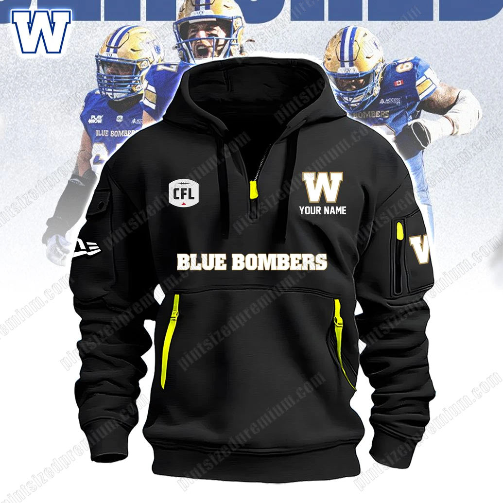 Winnipeg Blue Bombers New Edition Zip Hoodie Winnipeg Blue Bombers New Edition Zip Hoodie