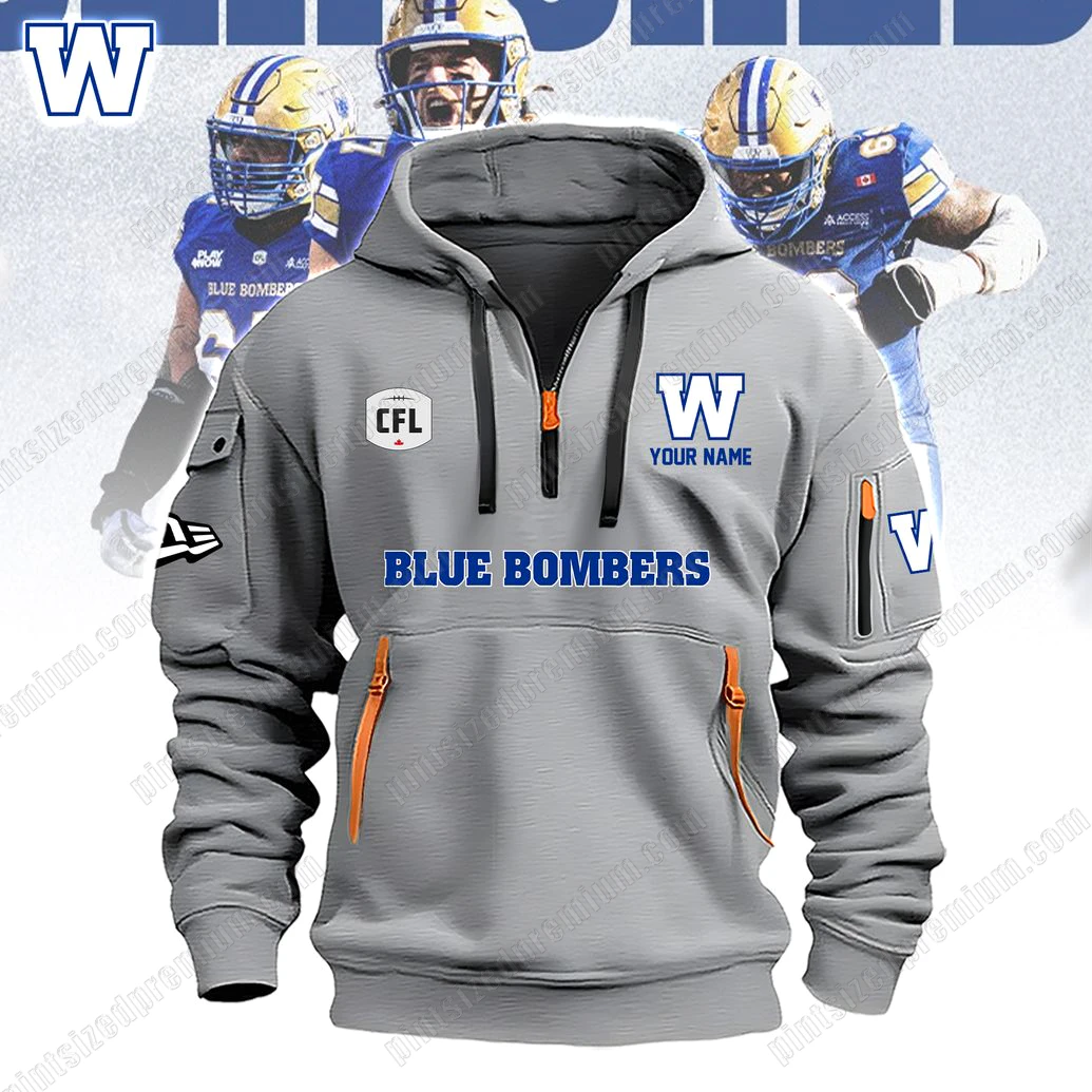Winnipeg Blue Bombers New Edition Zip Hoodie Winnipeg Blue Bombers New Edition Zip Hoodie