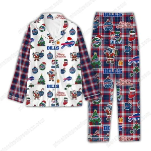 Women's Buffalo Bills New 2025 Satin Pajamas Set