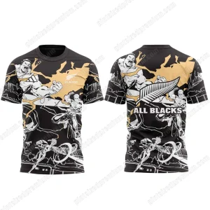 All Blacks Field of Heroes Marvel Captains New T-Shirt