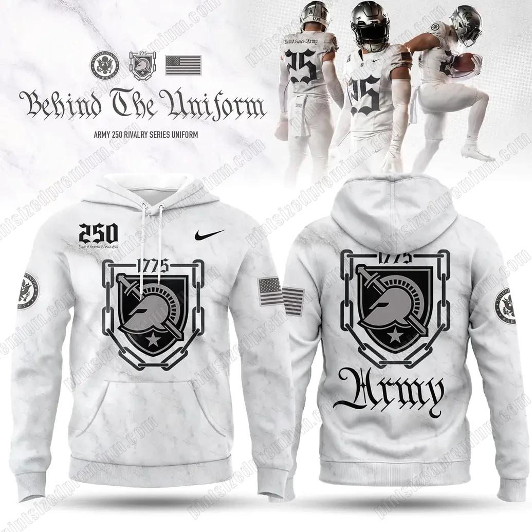 Army Black Knights 250 Rivalry Series Uniform 2025 Limited Hoodie Army Black Knights 250 Rivalry Series Uniform 2025 Limited Hoodie