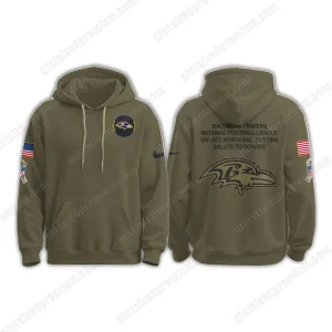 Baltimore Ravens Hoodie 2025 Salute To Service Edition