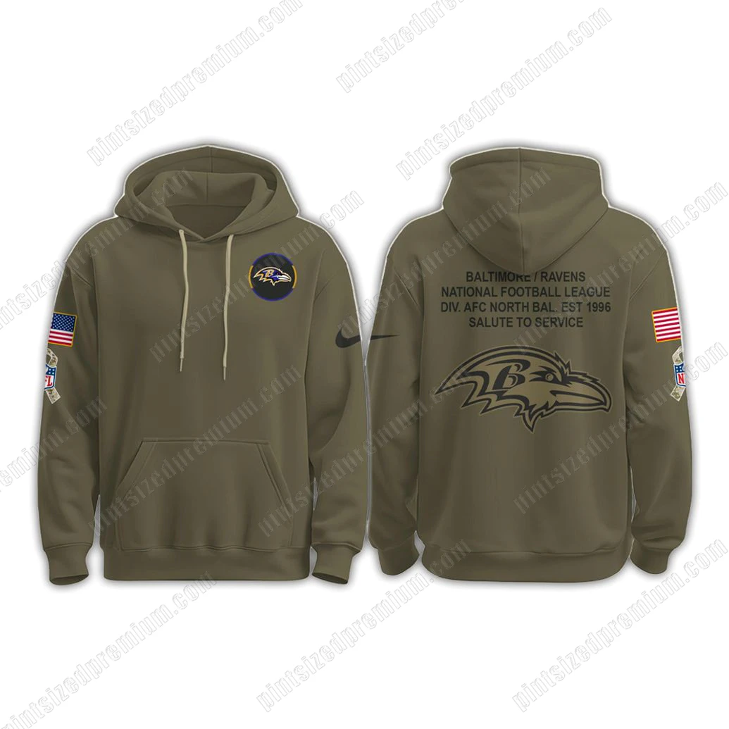 Baltimore Ravens Hoodie 2025 Salute To Service Edition Baltimore Ravens Hoodie 2025 Salute To Service Edition