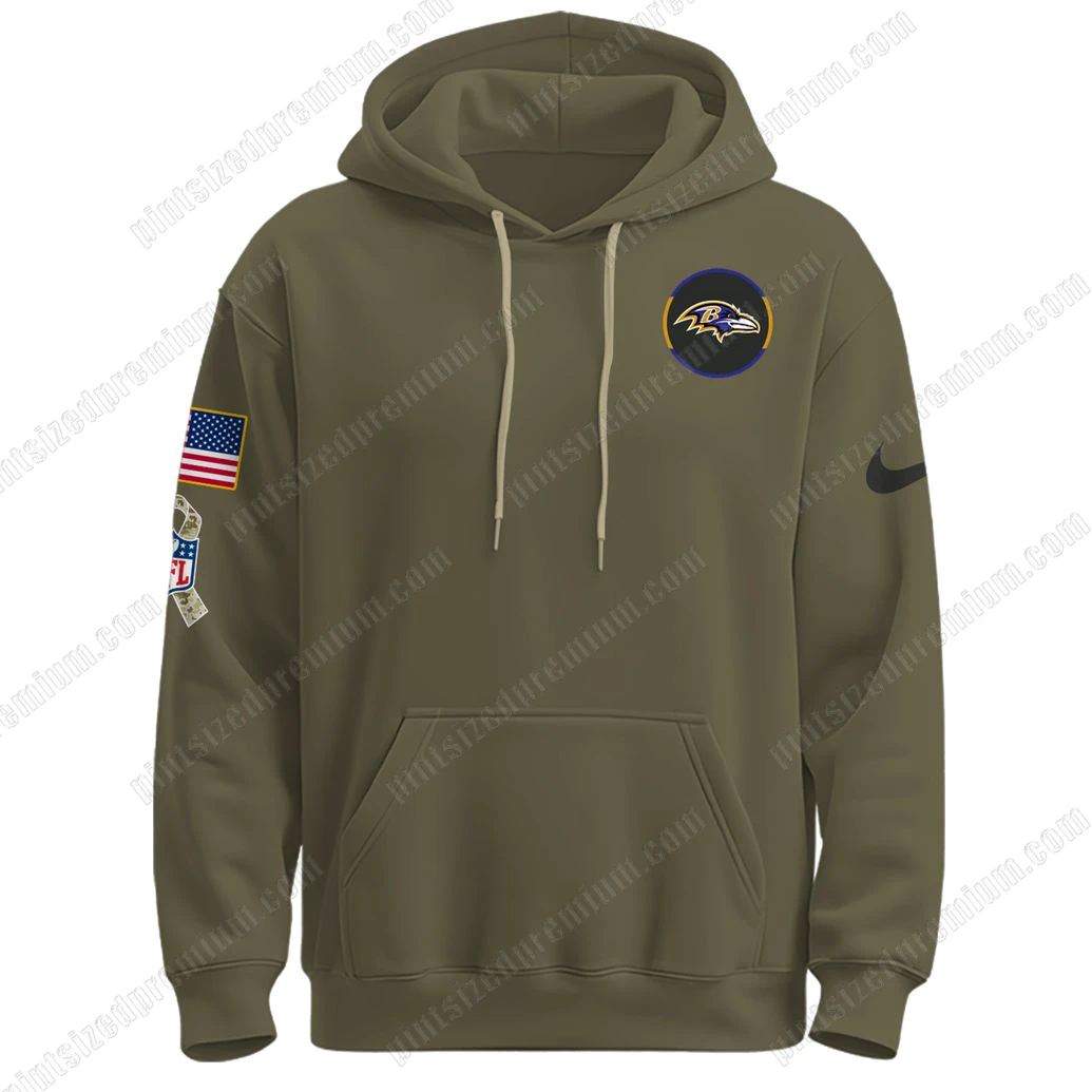 Baltimore Ravens Hoodie 2025 Salute To Service Edition Baltimore Ravens Hoodie 2025 Salute To Service Edition