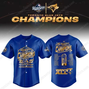 Blue Jays x World Series 2025 Champions Blue Jersey
