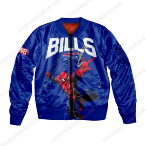 Buffalo Bills Spider Man Marvel Bomber Jacket