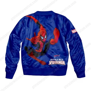 Buffalo Bills Spider Man Marvel Bomber Jacket