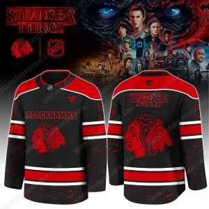 Chicago Blackhawks Stranger Things Hockey Jersey Chicago Blackhawks Stranger Things Hockey Jersey
